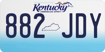 KY license plate 882JDY