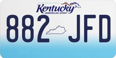 KY license plate 882JFD