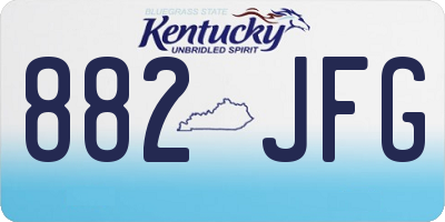 KY license plate 882JFG