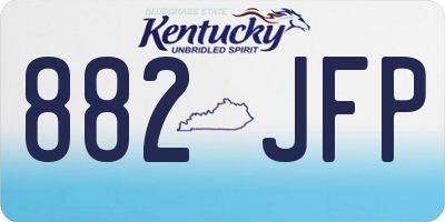 KY license plate 882JFP