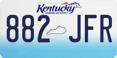 KY license plate 882JFR