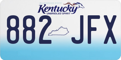 KY license plate 882JFX