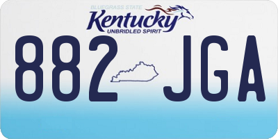 KY license plate 882JGA