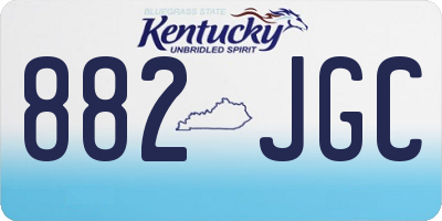KY license plate 882JGC