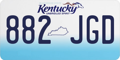 KY license plate 882JGD