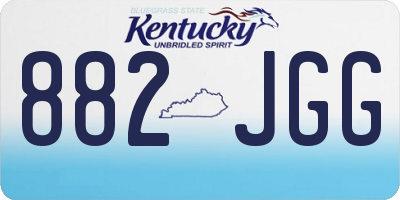 KY license plate 882JGG