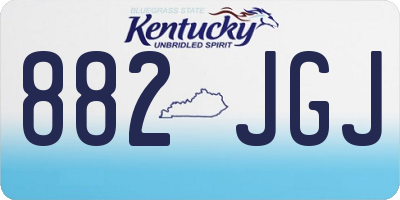 KY license plate 882JGJ