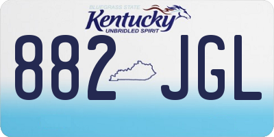 KY license plate 882JGL
