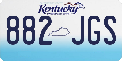 KY license plate 882JGS