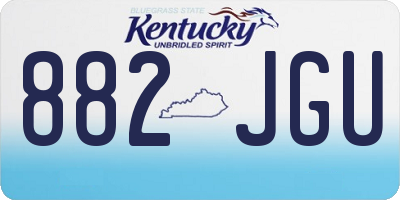 KY license plate 882JGU