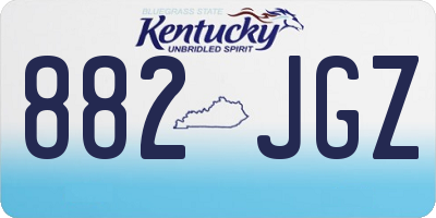 KY license plate 882JGZ