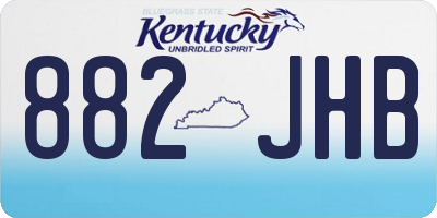 KY license plate 882JHB