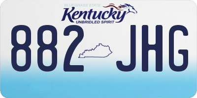 KY license plate 882JHG