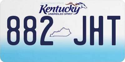 KY license plate 882JHT