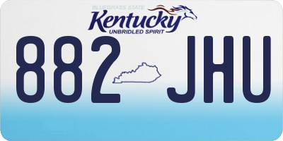 KY license plate 882JHU