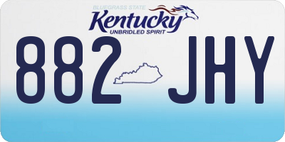 KY license plate 882JHY