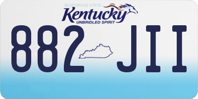 KY license plate 882JII
