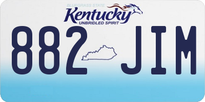 KY license plate 882JIM