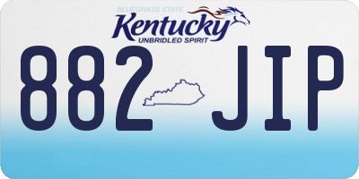 KY license plate 882JIP