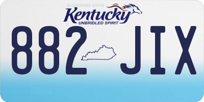 KY license plate 882JIX