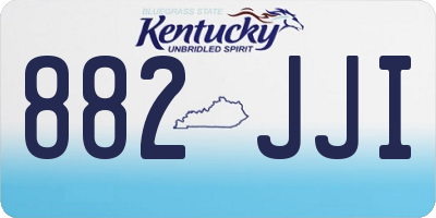 KY license plate 882JJI