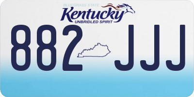 KY license plate 882JJJ