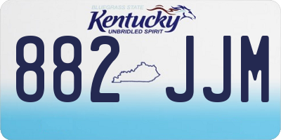 KY license plate 882JJM