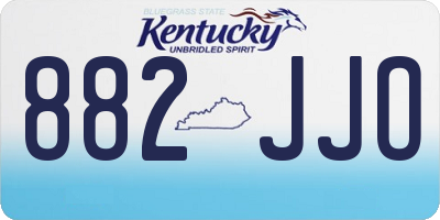 KY license plate 882JJO