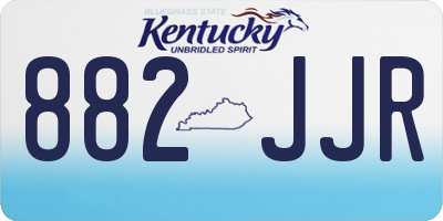 KY license plate 882JJR