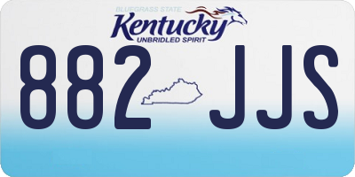 KY license plate 882JJS