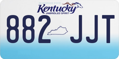 KY license plate 882JJT