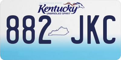 KY license plate 882JKC