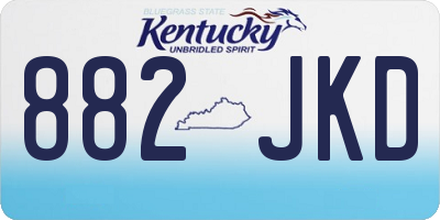 KY license plate 882JKD