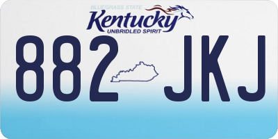 KY license plate 882JKJ