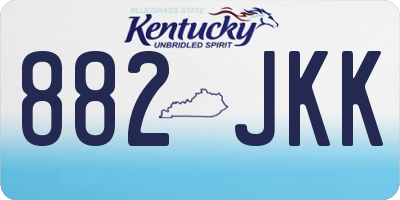 KY license plate 882JKK