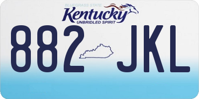 KY license plate 882JKL