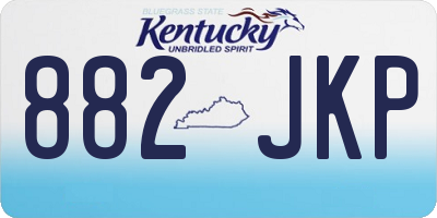 KY license plate 882JKP