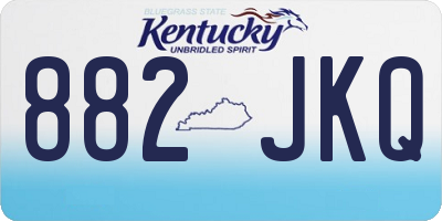 KY license plate 882JKQ