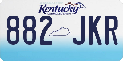 KY license plate 882JKR