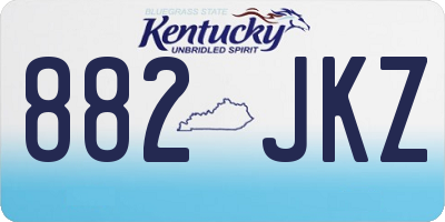 KY license plate 882JKZ