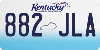 KY license plate 882JLA