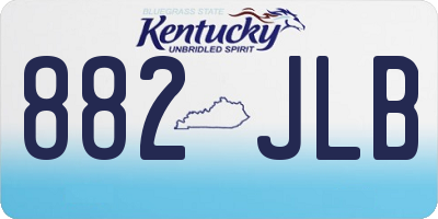 KY license plate 882JLB