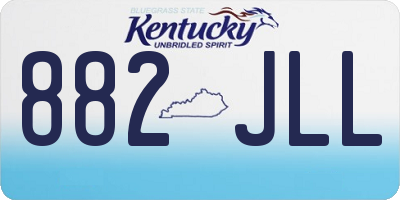 KY license plate 882JLL