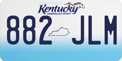 KY license plate 882JLM