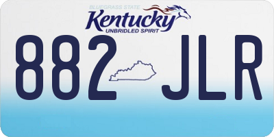 KY license plate 882JLR