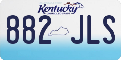 KY license plate 882JLS