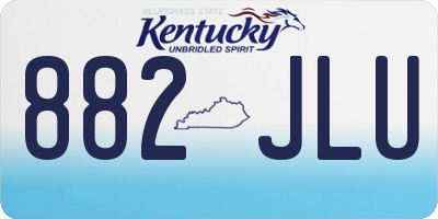 KY license plate 882JLU