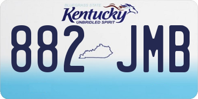 KY license plate 882JMB