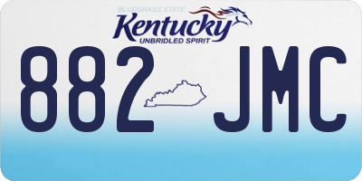 KY license plate 882JMC
