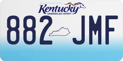 KY license plate 882JMF